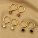 thumbnail image 3 of Nvzi Pendientes - Pendientes colgantes exquisitos, pendientes de mujer con circonitas, color negro, 3 of 4