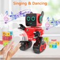thumbnail image 2 of Red USB-Charged Remote Control Robot Toy with Voice & Touch Control, Recordable Messages, Singing/Dancing Functions, Coin Bank, and 2.4GHz Wireless Transmitter – PP Plastic Kids' Educational Playmate, 2 of 6