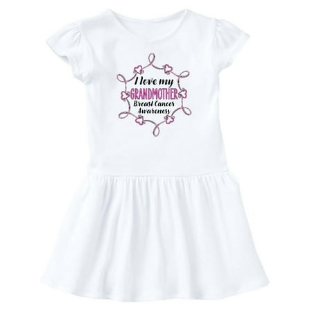 

Inktastic I Love My Grandma- Breast Cancer Awareness Gift Baby Girl Dress