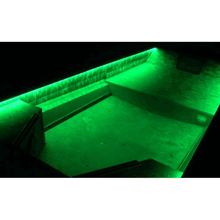 4-Pack Green LED Marine Deck Courtesy Lights - Waterproof IP67 For Boats, Kayaks, RVs