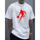 thumbnail image 1 of Camiseta de baloncesto para hombre, 100 % algodón, informal, de manga larga y cuello redondo, ligeramente elástica, ajuste cómodo para todas las estaciones, de tejido de punto., 1 of 5