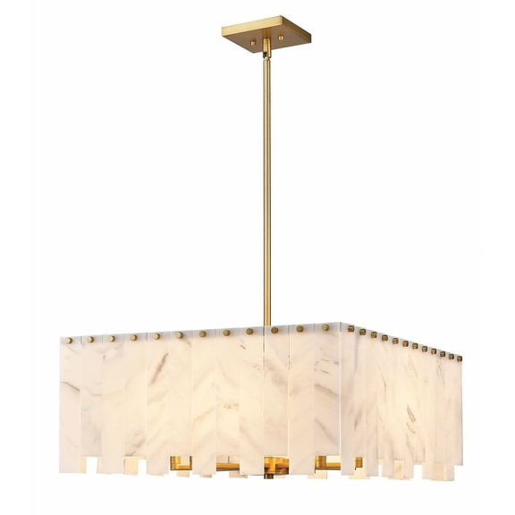 8 Light Pendant-12 Inches Tall And 26 Inches Wide-Rubbed Brass  Finish Z-Lite 345P26-Rb