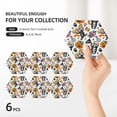 thumbnail image 3 of XMXY Drink Coasters with Holder for Coffee Table, Skeleton Roza Absorbent Ceramic Cups Coaster Sets 6 Pack, 4 Inches Hexagon, 3 of 9