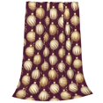 thumbnail image 2 of Fuzoiu Golden Christmas Balls Print Ultra-Soft Micro Fleece Blanket,All Seasons Flannel Throw, Lightweight Blanket for Bed, Sofa, Couch, Movie Night, Camping, and Travel-50"x40", 2 of 7
