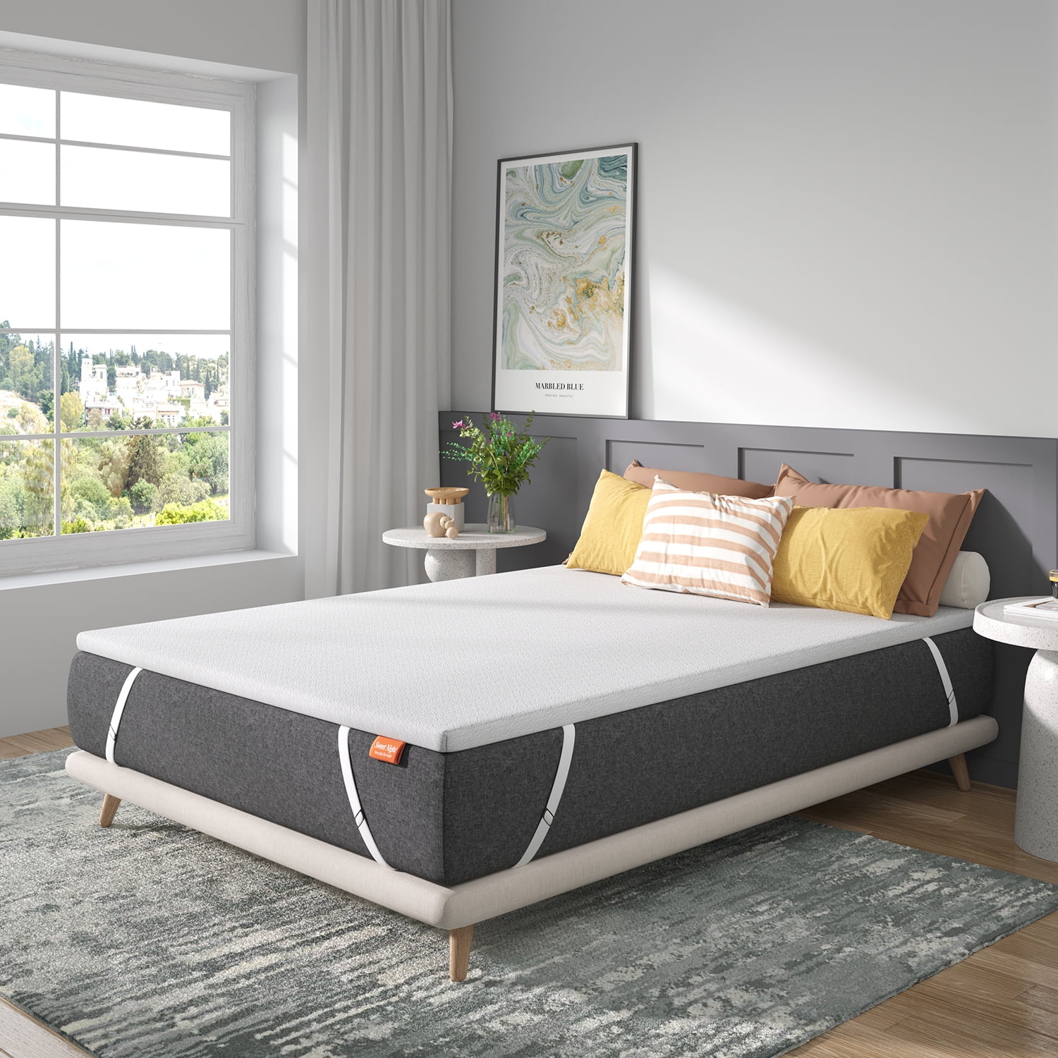Sweetnight 2 inch Gel Memory Foam Mattresses Topper Full Size, Ultra
