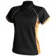 thumbnail image 1 of Finden & Hales- Polo de deportes Coolplus con ribetes para mujer (Negro/Ámbar/Blanco), 1 of 1