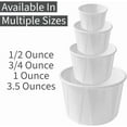 thumbnail image 4 of 500 Disposable Paper Souffle Medicine Cups 3/4 oz [Pack of 500] – (0.75 Ounce) Small Cups for Medication Distribution, Pills, Tasting, Condiments, Food and Dessert Serving, 4 of 4