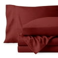 thumbnail image 5 of Bare Home Washed Sheet Set - Premium 1800 Collection - Deep Pocket - 4 Piece - King, Rosewood, 5 of 8