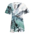 thumbnail image 5 of RT5YKing Blouse d'Été Sexy à Manches Courtes Col en V Boutonnée Imprimé Floral pour Femmes, 5 of 5