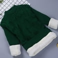 thumbnail image 5 of YunPes Boys Girls Cable Knit Sweater Kids Thick Fleece Lined Mock Neck Long Sleeve Pullover Shirt Winter Warm Solid Tops, 5 of 8