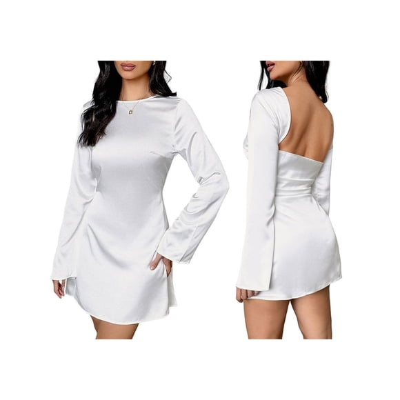 Vestidos Cortos de Larga para Mujer, Vestido Corto Moderno Y2K L