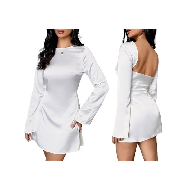 Vestidos Cortos de Larga para Mujer, Vestido Corto Moderno Y2K L