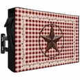 thumbnail image 2 of Outdoor TV Cover 52x30x4.5in, Western Country Stars Weatherproof TV Screen Protector with Zipper, Vintage Red Buffalo Plaid Outside Television Cover Fits Up to 52-55", 2 of 9