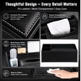 Charcrocsm PU Leather Tissue Box Cover, Rectangular Tissue Holder, with ...