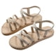 thumbnail image 2 of Sandalias de verano para mujer Sandalias planas de alpargata de paja de imitación Sandalias planas de playa Wmkox8yii shjk3005, 2 of 9