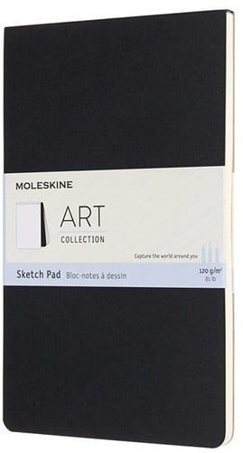 Moleskine Art Sketch Pad, Large, Black (5 x 8.25) (Books)