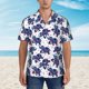 thumbnail image 2 of Fotbe Boho elephant Camisa Hawaiana para Hombre Unisex – Camisa Casual de Verano con Botones de Manga Corta de Algodón y Lino,3X-Large, 2 of 7