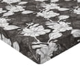 thumbnail image 4 of Ambesonne Flowers Fitted Sheet, Magnolia Tree Floral Branch, Twin XL Size, Dark Taupe Grey and White, 4 of 5