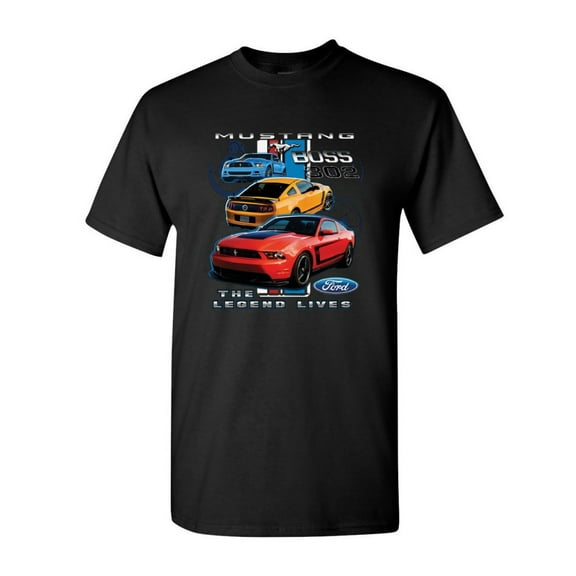 Tee Hunt Ford Mustang The Legend Lives T-Shirt Shelby Raptor Boss 302 Sweatshirt