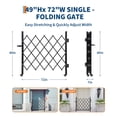 thumbnail image 3 of TEQIN Industrial Expandable Metal Barricade, 6FT/7FT/8FT/11FT, Mobile Safety Barrier Gate, Retractable Traffic Fence,Easily Assembled Safety Barrier with Casters, Flexible Mobile Gate, 3 of 7