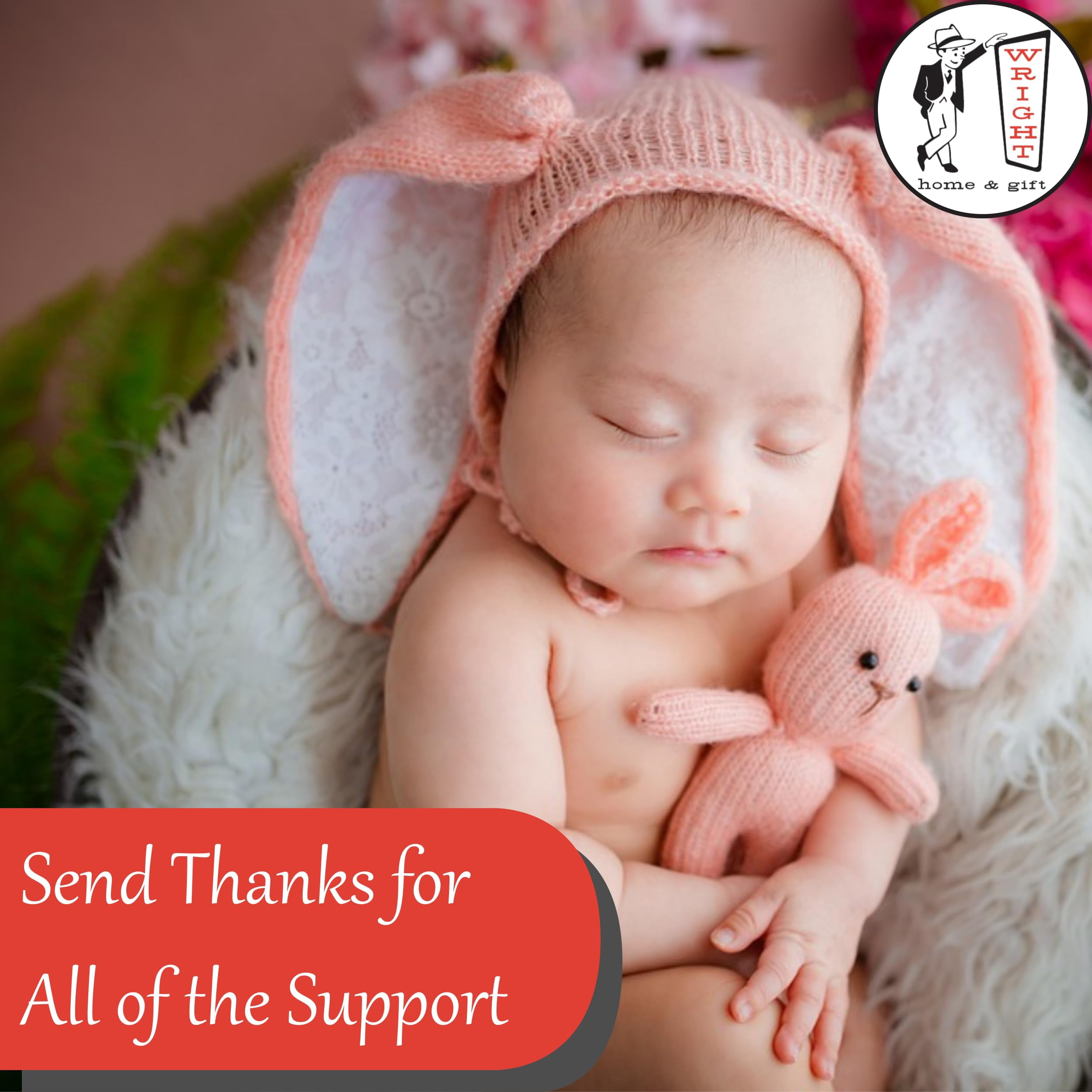 Stork Baby Shower Thank You Greeting Cards | 36 Pack Bulk Set (4x6)