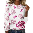 thumbnail image 1 of KIHOUT Hauts en Liquidation, Chemises à Manches Longues pour Femmes, Imprimé Graphique, Col Rond, Chandail Décontracté, Chandails en Molleton Amples pour Dames, 1 of 4