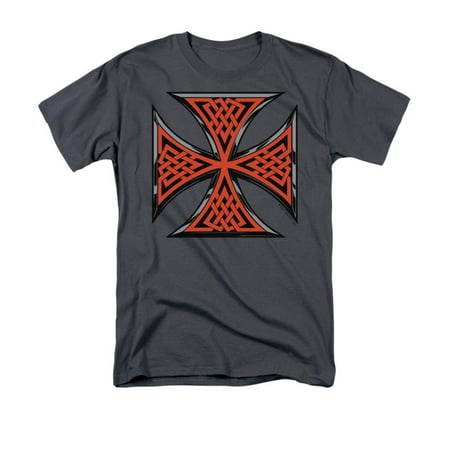 Celtic Cross Adult T-shirt - Celtic Iron Cross Irish Scottish Natives Religious Symbol Adult T-Shirt