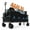 black, variant on Ataucjin Foldable Wagon for Beach, Extra Large Collapsible Foldable Wagon for Camping, All Terrain Beach Wagons Extended with Cup Holders,460 lbs Capacity