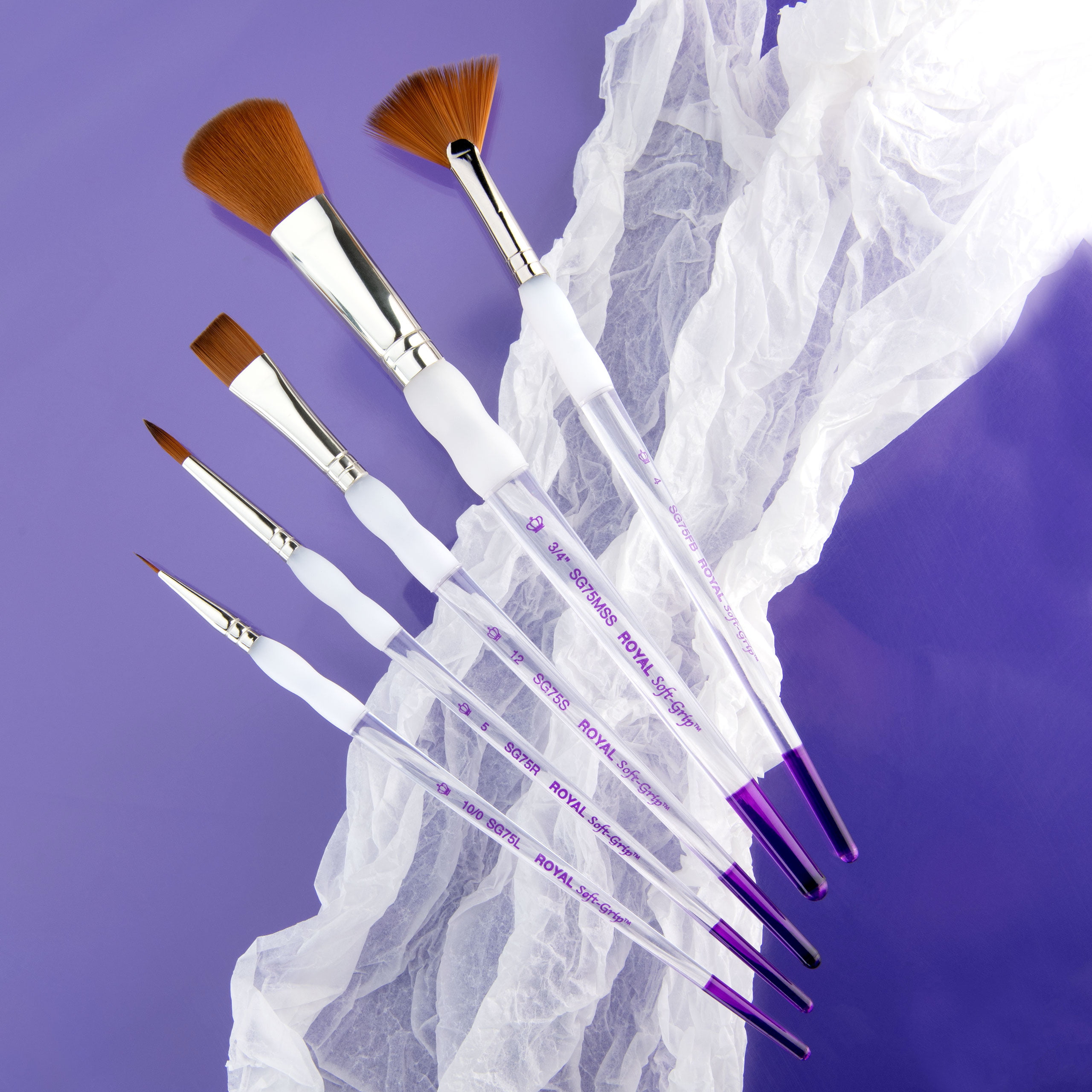 Buy Royal Soft Grip White Blending Mop Brush - Artist Paint Brush