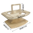 thumbnail image 3 of DPTALR Summer Portable Wooden Outdoor Picnic Wine Table Fruit And Vegetable, 3 of 9