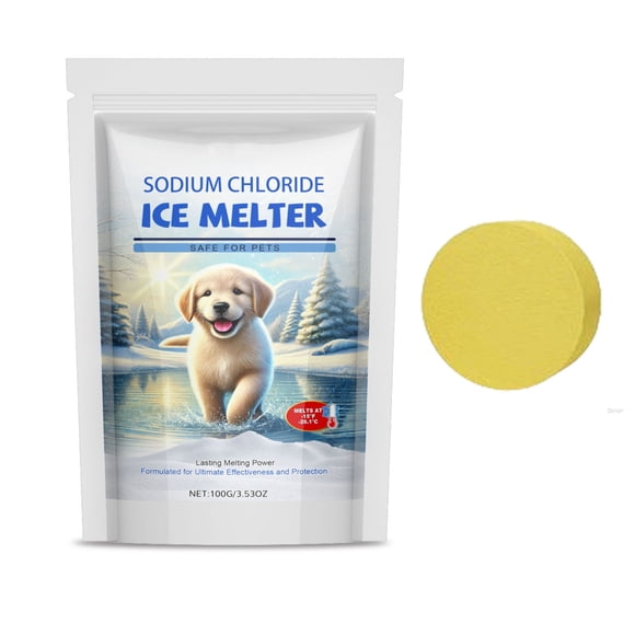 SIYTUAU Fait Fondre Efficacement la Glace et la Neige Tout en Réduisant les Impacts Potentiels sur l'Environnement et la Végétation 100 g Fondant à Glace avec Éponge