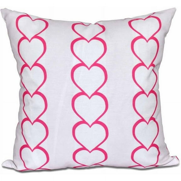 Simply Daisy 16" x 16" Valentine Print Pillow, Pink