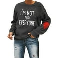thumbnail image 2 of Aboser I'm Not for Everyone Womens Sweatshirt Plus Size Simple Tops Casual Crewneck Pullover Shirt Trendy Heart Graphic Sweatshirts, 2 of 9