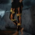 thumbnail image 2 of FRSASU Women's Halloween Cat Print Fashionable Elastic Leggings Fitness Running Casual Pants, 2 of 9