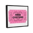 thumbnail image 3 of Stupell Industries Free Couture Pink Ticket Stub Beauty & Fashion Painting Black Floater Framed Art Print Wall Art, 3 of 6