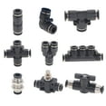 thumbnail image 2 of 5 unids accesorios neumáticos Conectores de tubos de tubo negro AIR AIR TUBO DE AGUA RÁPIDA PUSH EN LA MANGUERA CUBIERTA RÁPIDA 4mm 6mm 8mm 10mm 12mm, 2 of 4