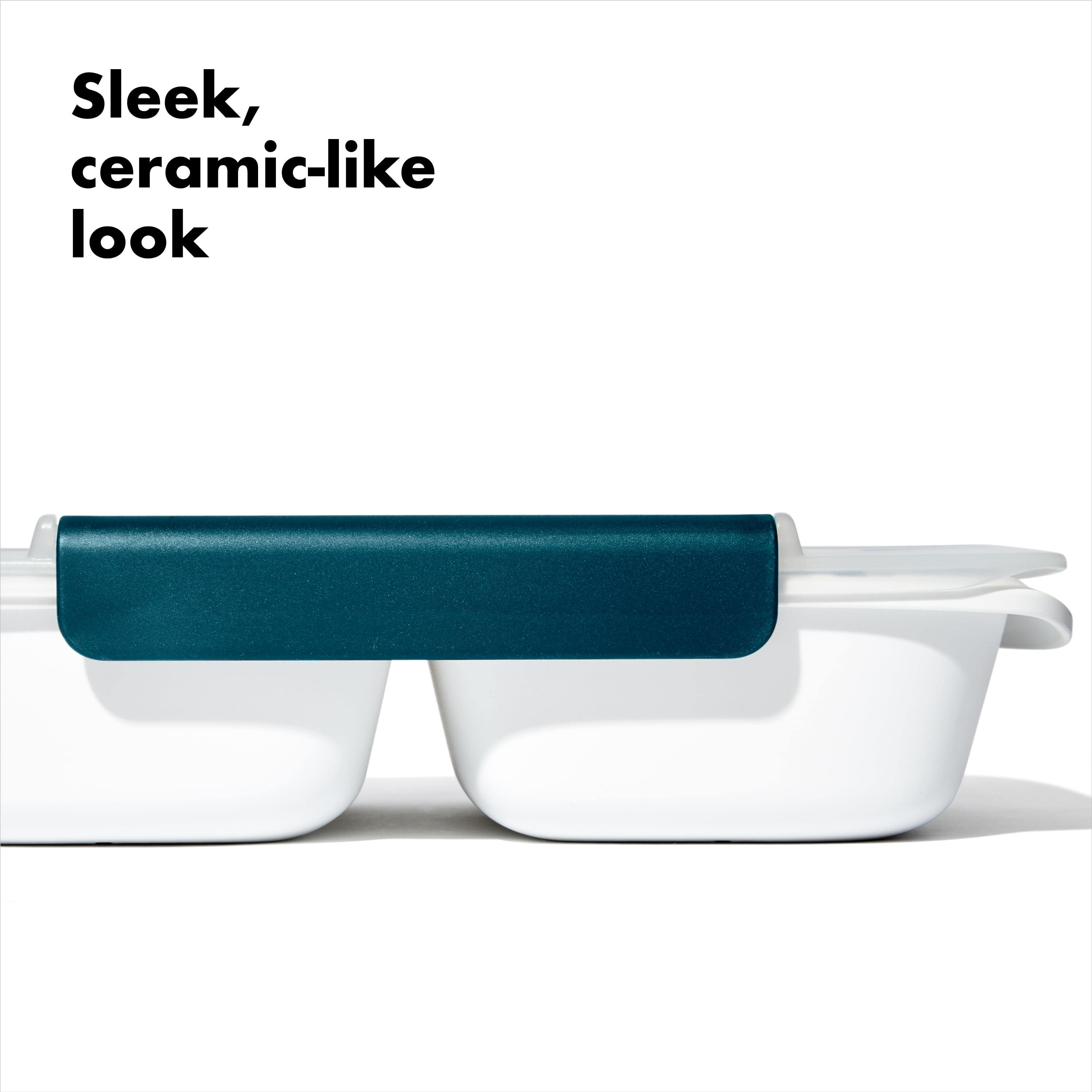 OXO Prep & Go 4.1-Cup Divided Lunch Prep Container, Teal