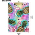 thumbnail image 3 of FMSHPON Summer Pineapple Flamingo Clipboard Hardboard Wood Nursing Clip Board and Pull for Standard A4 Letter 13x9 inches, 3 of 7