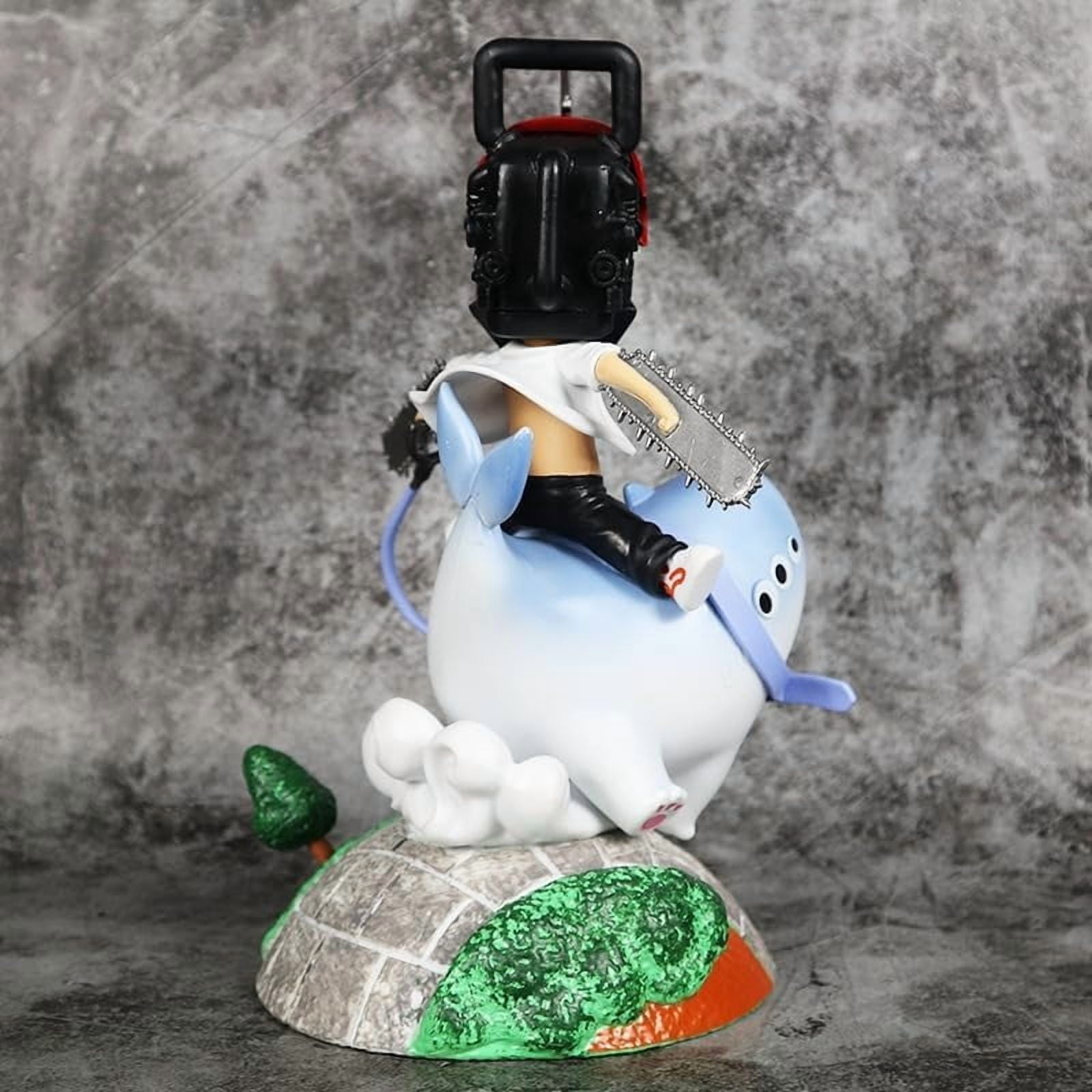 Chainsaw Man Figure, Fighting Shark Chainsaw Man Figurine 24cm/9.8inch Handmade PVC Anime Model Statue Collectible Craft Gift