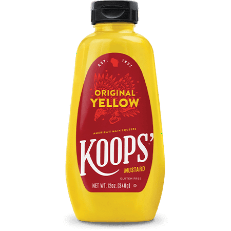 Koops' Original Yellow Mustard, 12 oz, (Pack of 12)