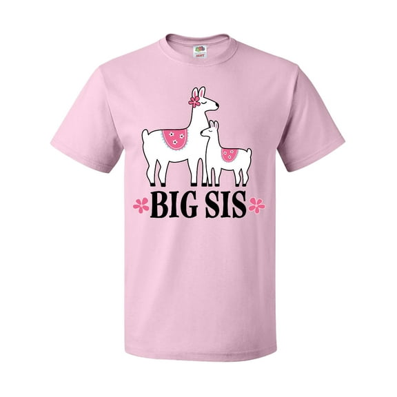 Inktastic Big Sis Girls Llama Sister T-Shirt