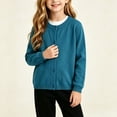 thumbnail image 4 of Rrxhxhs Cardigan for Girls Solid Color Crew Neck Button Front Long Sleeve Loose Casual Sweater Cover Up, 4 of 8