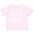 thumbnail image 3 of Inktastic Paris Bonjour with Hearts in White Text Boys or Girls Toddler T-Shirt, 3 of 5