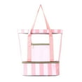 thumbnail image 1 of Double Layer Large Capacity Beach Bag Portable Swim Gear Organizer Travel Handheld Storage Tote, 1 of 4