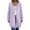 Purple-b, variant on Vivianyo HD Women's Mid Length Dual Zip Up Hooded Sweatshirt, Contrast Stitch Patch Pocket Long Sleeve Fleece Hoodie for Daily Commute Wear, Sizes S-2XL