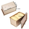thumbnail image 2 of 2LB Non-Stick Loaf Tins, Toast Bread Baking Tins Flat, 2 of 6
