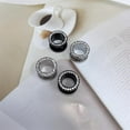 Black And Silver Plated Crystal Rhinestones CZ Ear Tunnels Plugs
