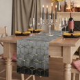 thumbnail image 2 of Table Runners 90 Inches Long Dress Scarves, Ombre Gray Geometric Farmhouse Coffee/Dining/Kitchen Table Runner for Living Room, Modern Abstract Art 13x90 Inch, 2 of 9