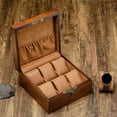 thumbnail image 3 of Caja de reloj Fernando con 6 ranuras almohadas extraíbles con cerradura, 3 of 7