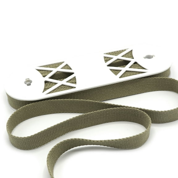 Gwen Studios 1" Green Cotton Belting, 10 Yards